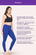 Women's royal blue churidar leggings – lightweight and flexible design
