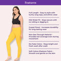 Features Of Churidar Leggings Yellow