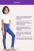 Girls wearing cotton leggings -feature image - Blue