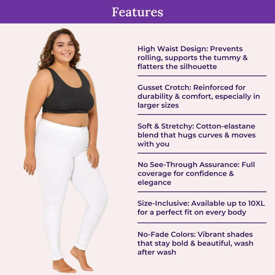 Features Of Cotton Leggings White