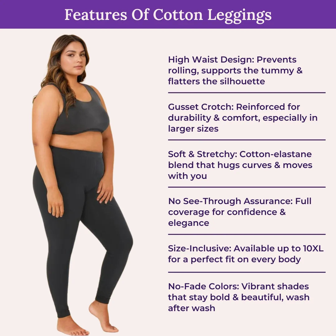 Features Of Cotton Leggings _ Black