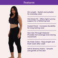 Features Of Cropped Leggings For Plus Size Black