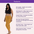Features Of Cropped Leggings For Plus Size Caramel