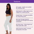 Features Of Cropped Leggings For Plus Size White