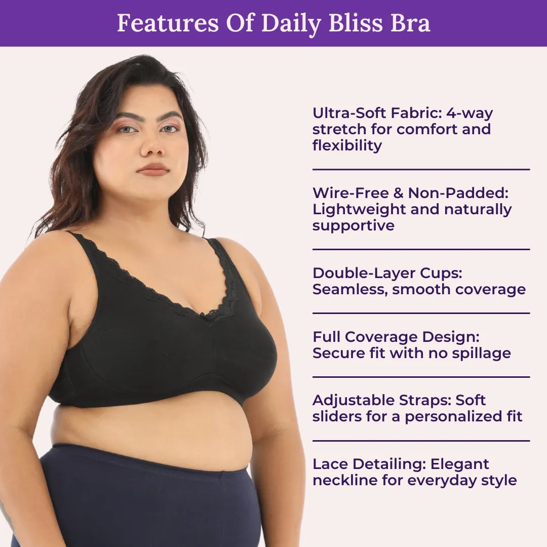 Features Of Daily Bliss Bra - Black