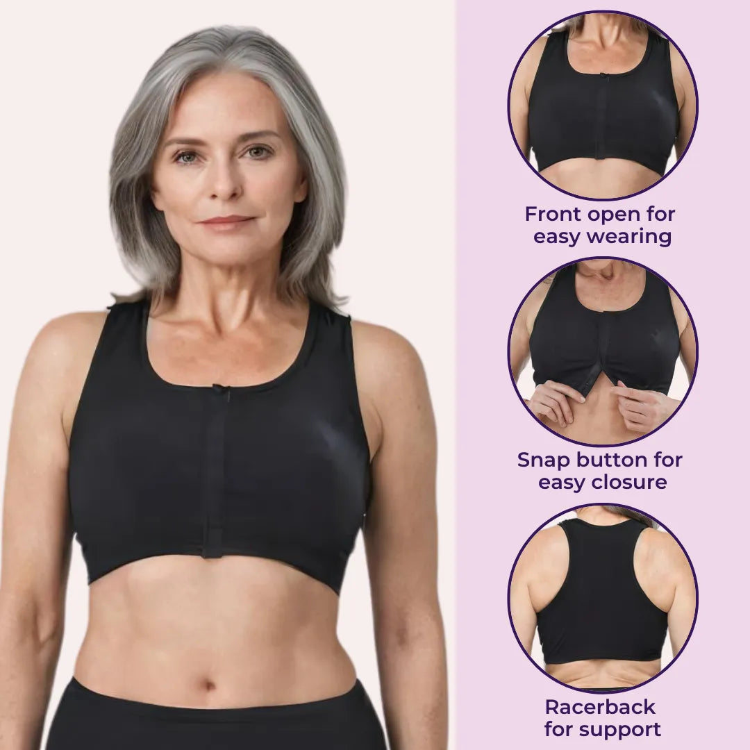 Best Front Closure Bra For Seniors Black, Skin & White