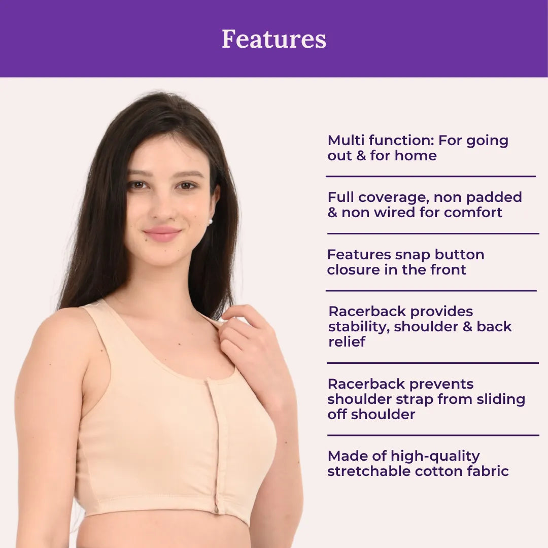 Front Open Bra Full Coverage Skin Pack Of 2