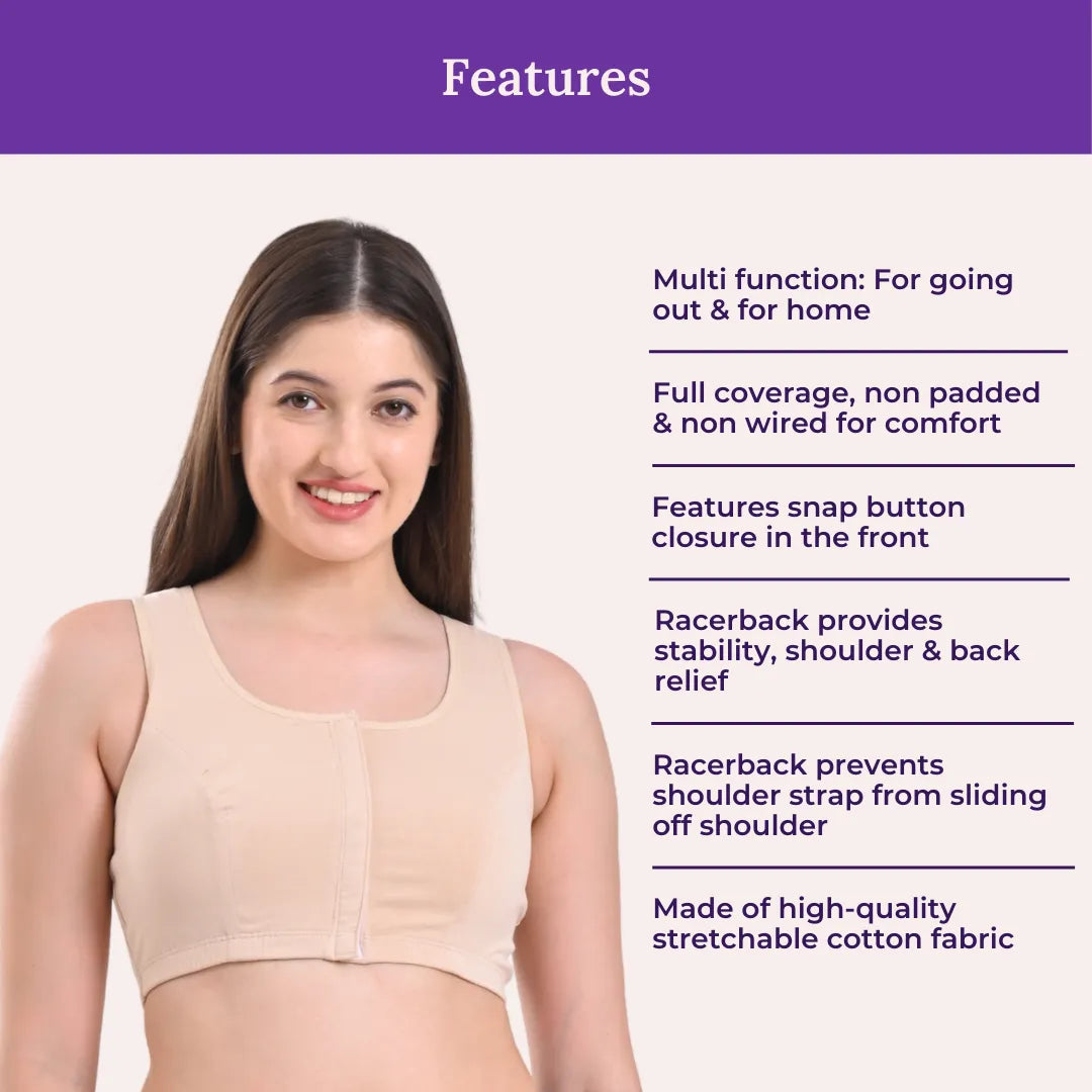 Front Open Bra Full Coverage Skin Pack Of 2