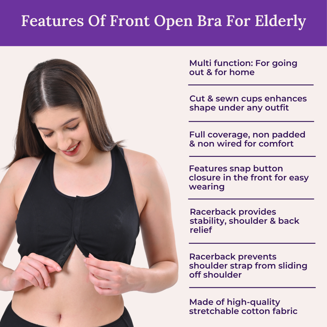 Features Of Front Open Bra For Elderly 