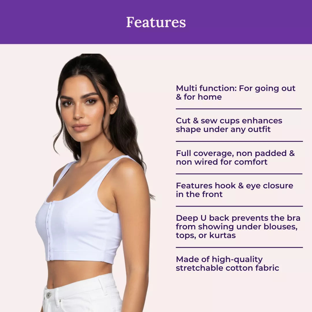 Features Of Front Open Bras-White