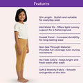 Features Of Girl Cropped Leggings Caramel