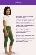 cropped  leggings for girls -product image -Green