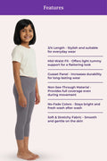 cropped leggings for girls- grey color