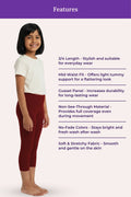 Features and benefits of girls' grey cropped leggings