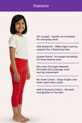 red color cropped leggings- for girls