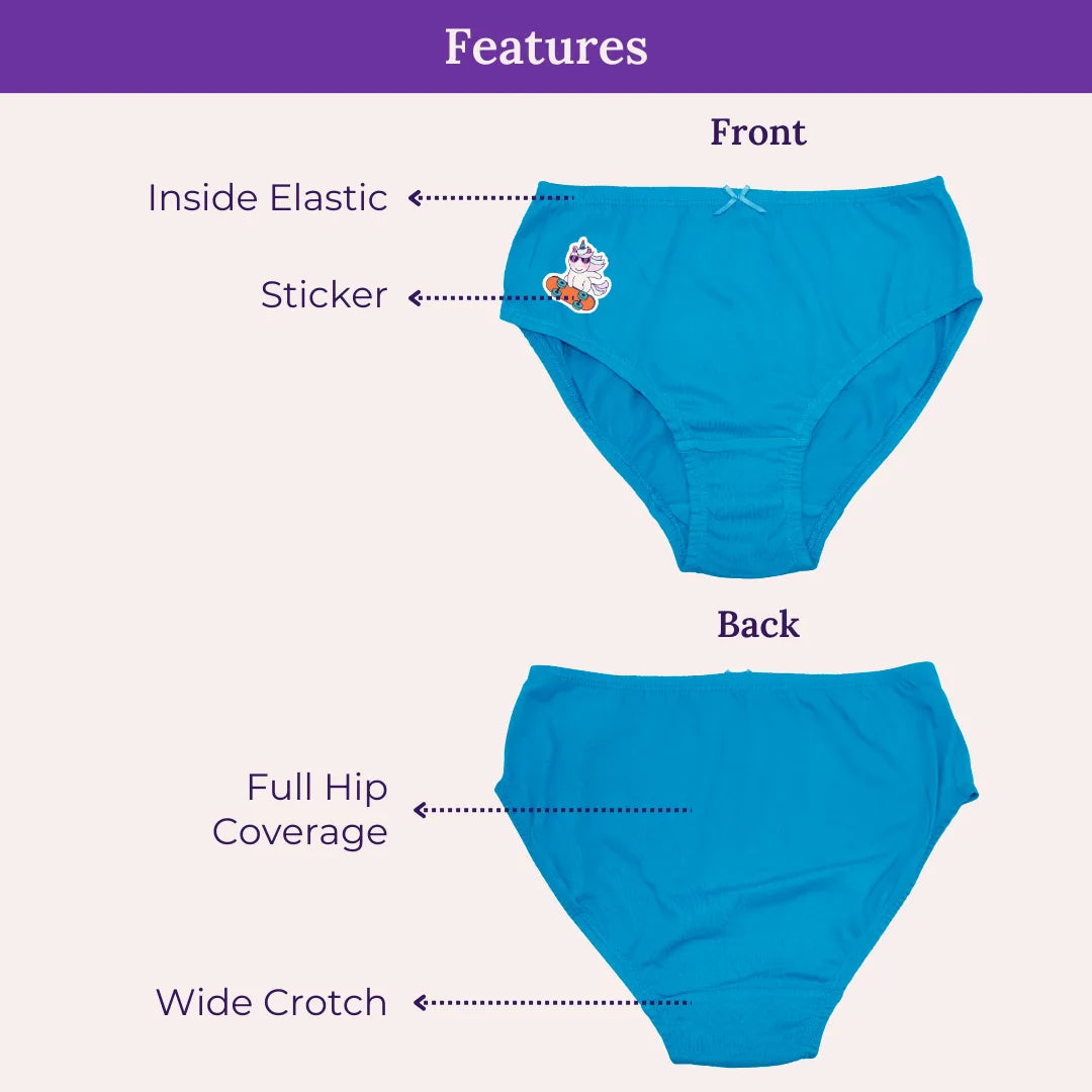 Kids Panties Light Pink & Light Blue 7 Pack