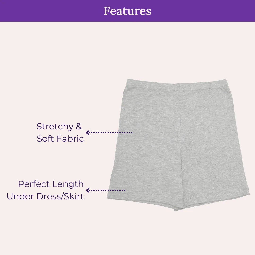 Shorts Under Frock Grey Pack Of 2