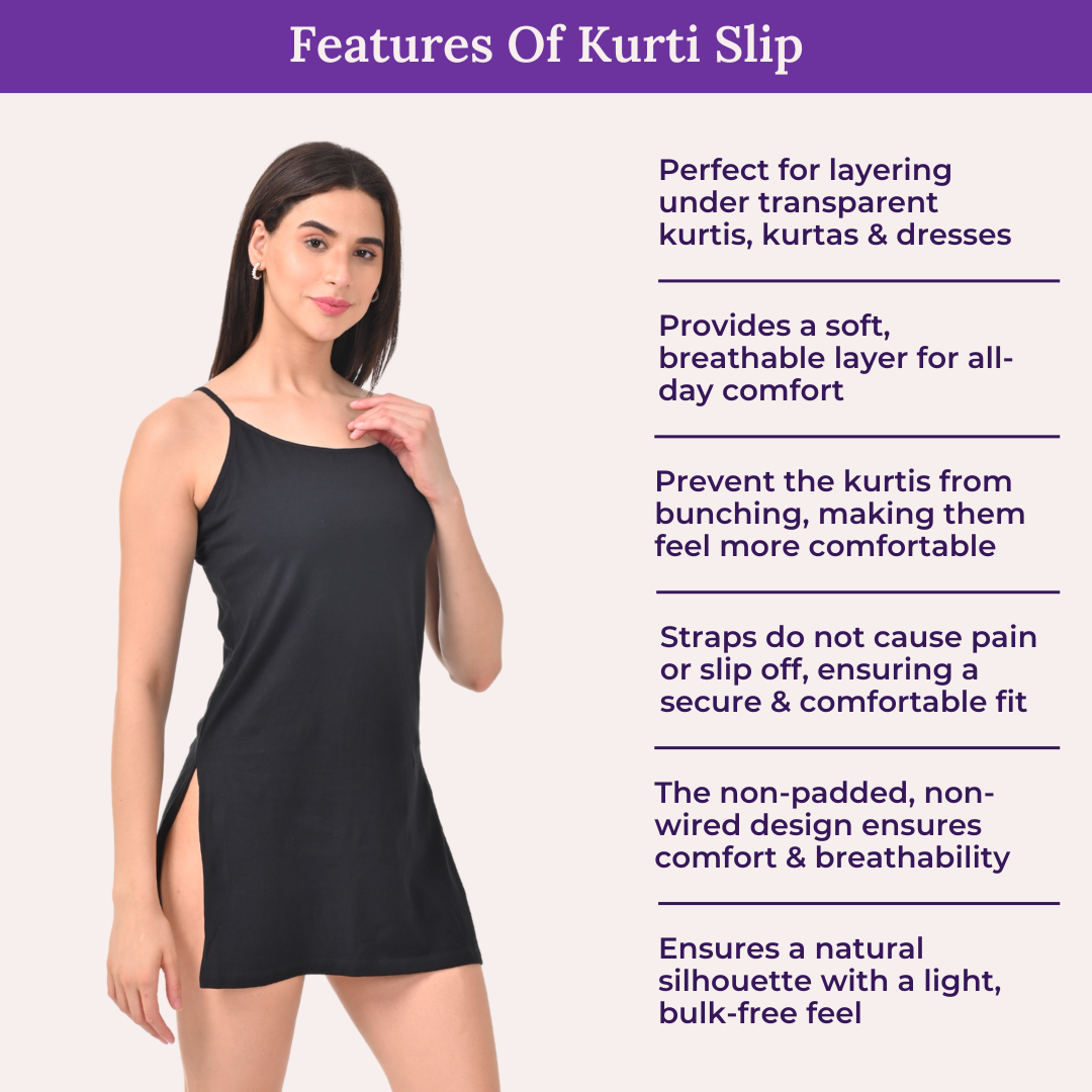 Features Of Kurti Slip Adjustable Strap