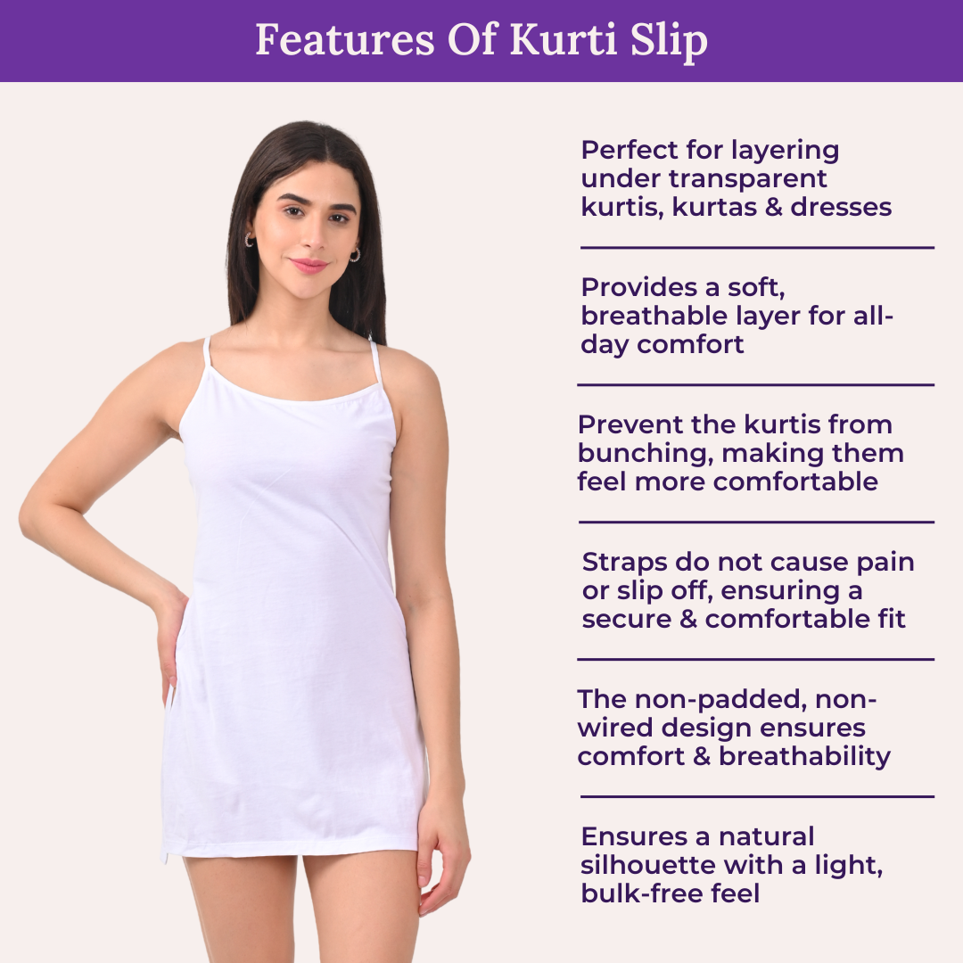 Features Of Kurti Slip Adjustable Strap