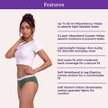 Features Of Lycra Incontinence Bikini-Sea Green