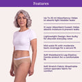 Features Of Lycra Incontinence Bikini-Senior Skin
