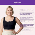 Features Of Plus Size Front Open Bras-Black
