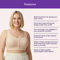 Features Of Plus Size Front Open Bras-Skin