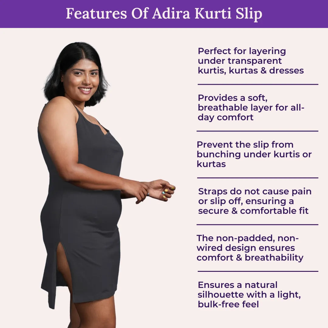 Features Of Plus Size Kurti Slip Adjustable Strap