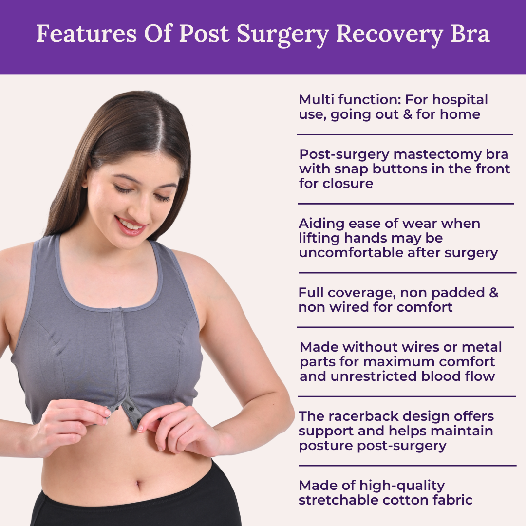 Features Of Post Surgery Recovery Bra