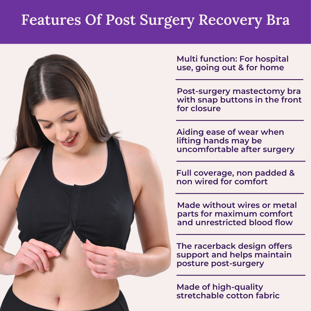 Features Of Post Surgery Recovery Bra
