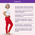 Features Of Senior Churidar Leggings Red
