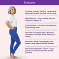 Features Of Senior Churidar Leggings Royal Blue