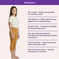 Features Of Teen Cropped Leggings-Caramel