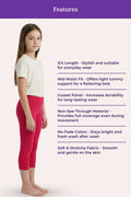 Cropped leggings for teen girls -Pink