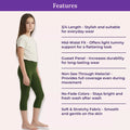 Features Of Teen Cropped Leggings-Green