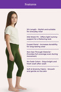 Teen Cropped Leggings -Image Features -Green