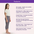 Features Of Teen Cropped Leggings-Grey