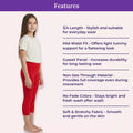 Features Of Teen Cropped Leggings-Red