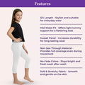 Features Of Teen Cropped Leggings-White