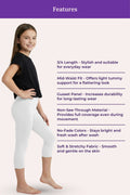 Teen Girl Wearing Cropped Leggings - Feature Image- white