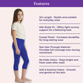 Features Of Teen Cropped Leggings Royal Blue