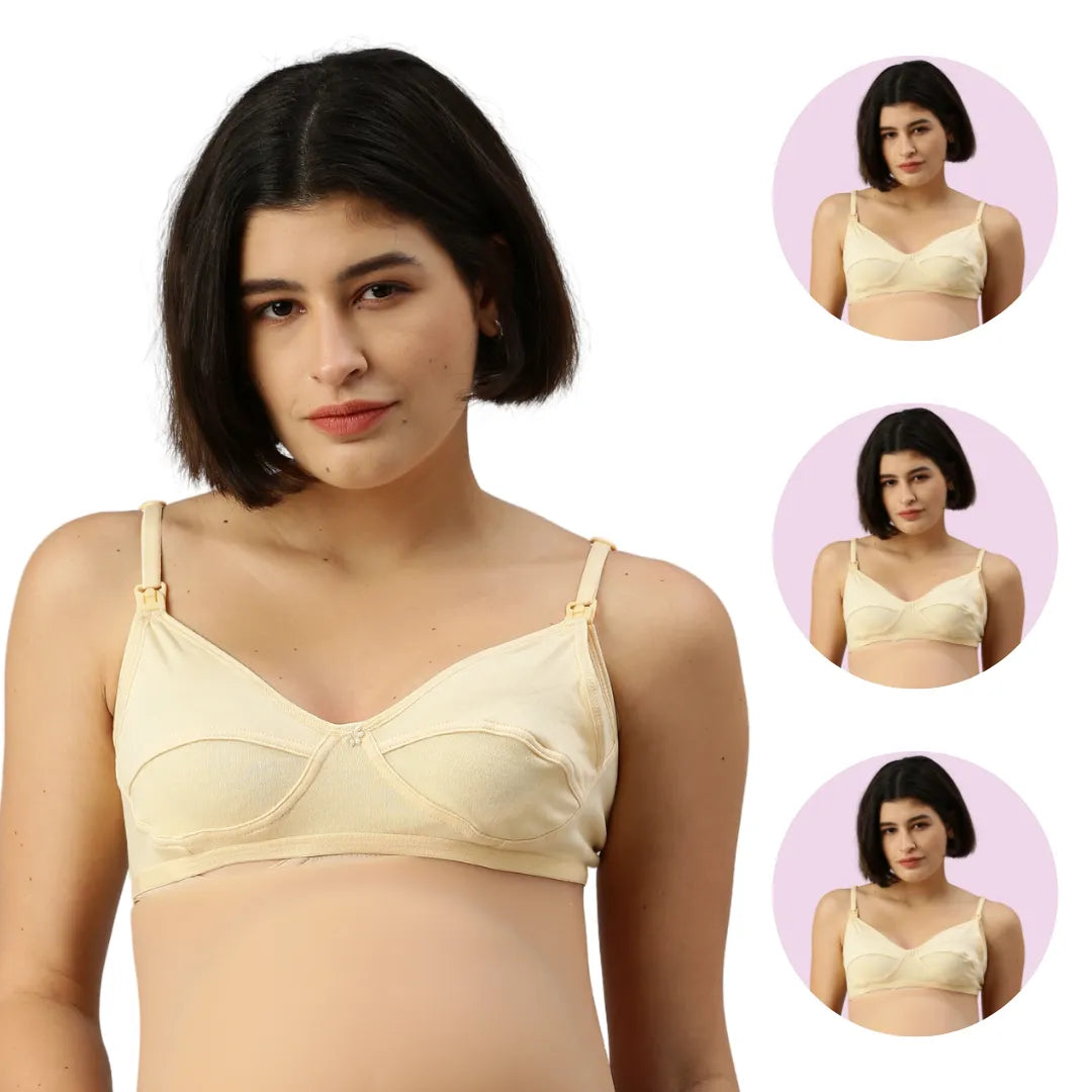 Feeding Bra Cotton Skin Pack Of 3