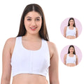 Front Open Bra Combo White Pack Of 2