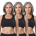 Front Closing Bras For Elderly Black Pack Of 3