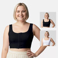 Front Hook Bra For Plus Size Women Black & White
