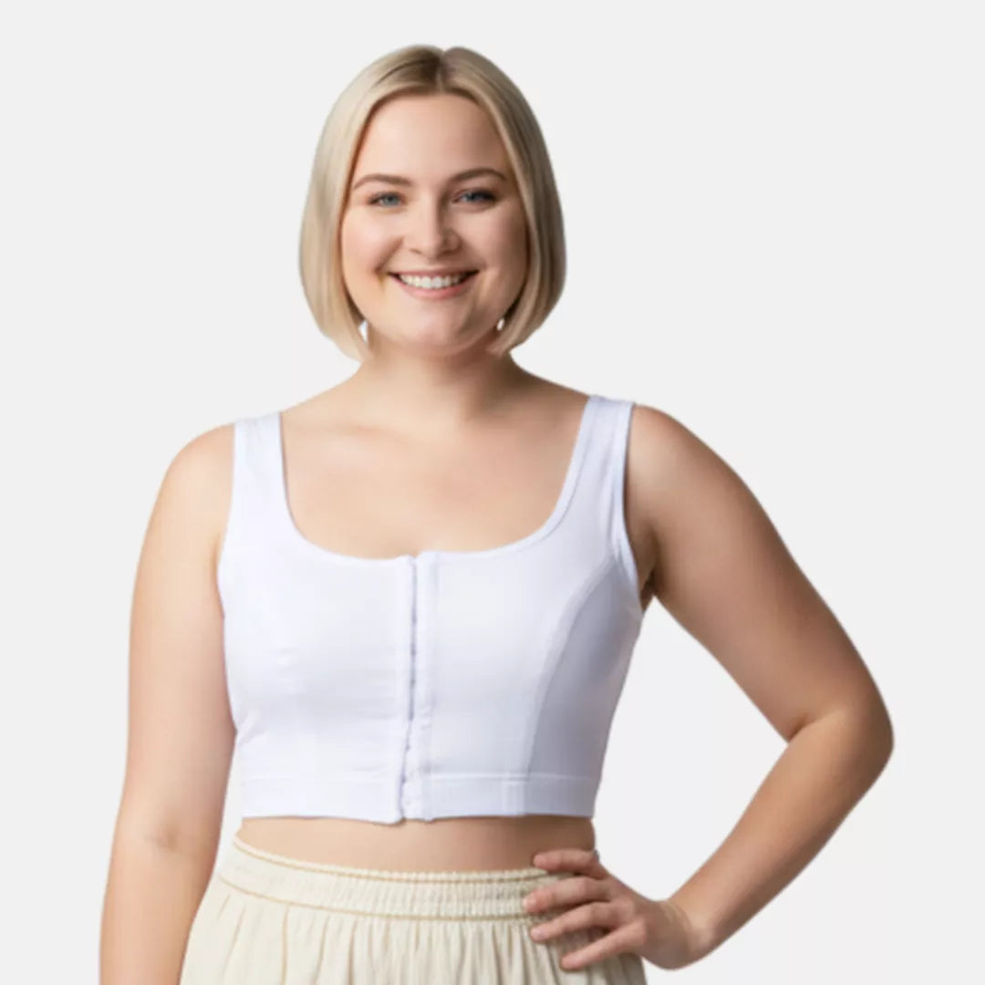 Front Hook Bra For Plus Size Women White Pack Of 1