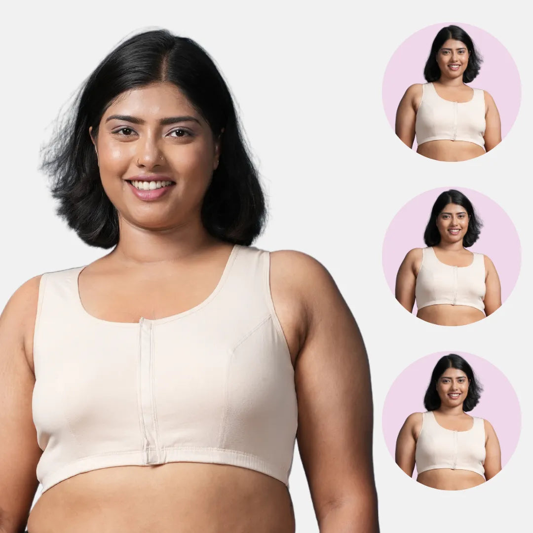 Front Open Bra Combo Skin Pack Of 3