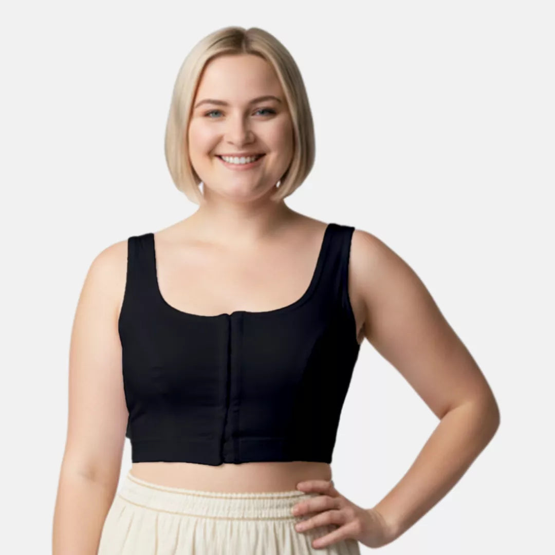 Front Open Bra For Plus Size Black Pack Of 1