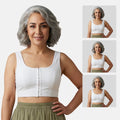  Front Open Bra With Hooks & U Back For Elderly - White