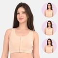 Front Open Cotton Bra Skin Pack Of 3